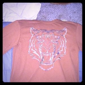 Brown and silver sweatshirt